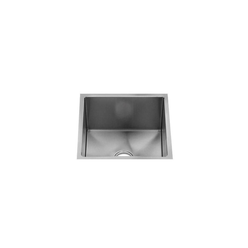 Home Refinements by Julien 003923 J7 Bar Sink Undermount 2In Drain, Single 12X12X7 - Brushed Stainless Steel