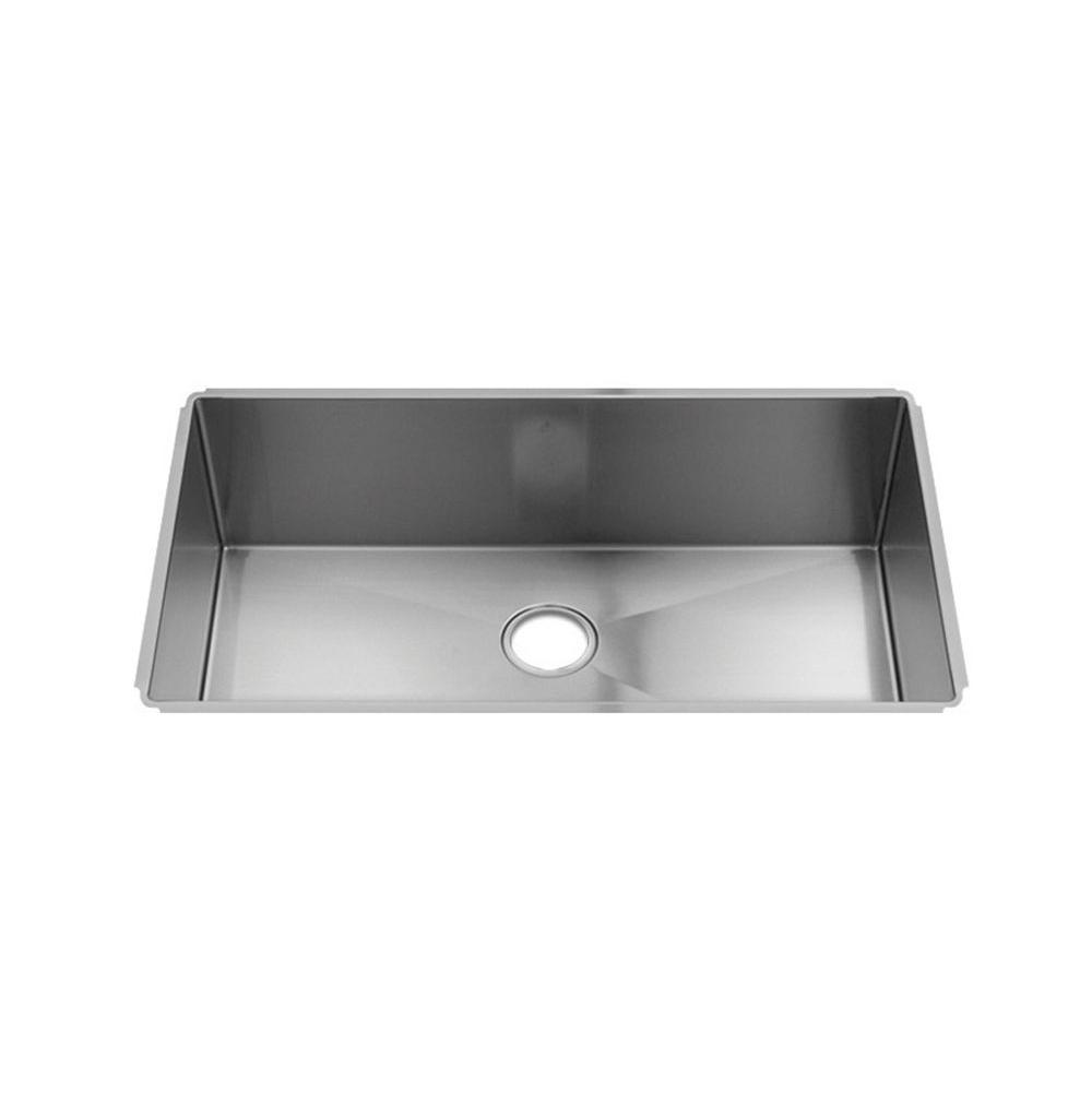 Home Refinements by Julien 003944 J7 Sink Undermount, Single 33X18X10 - Brushed Stainless Steel
