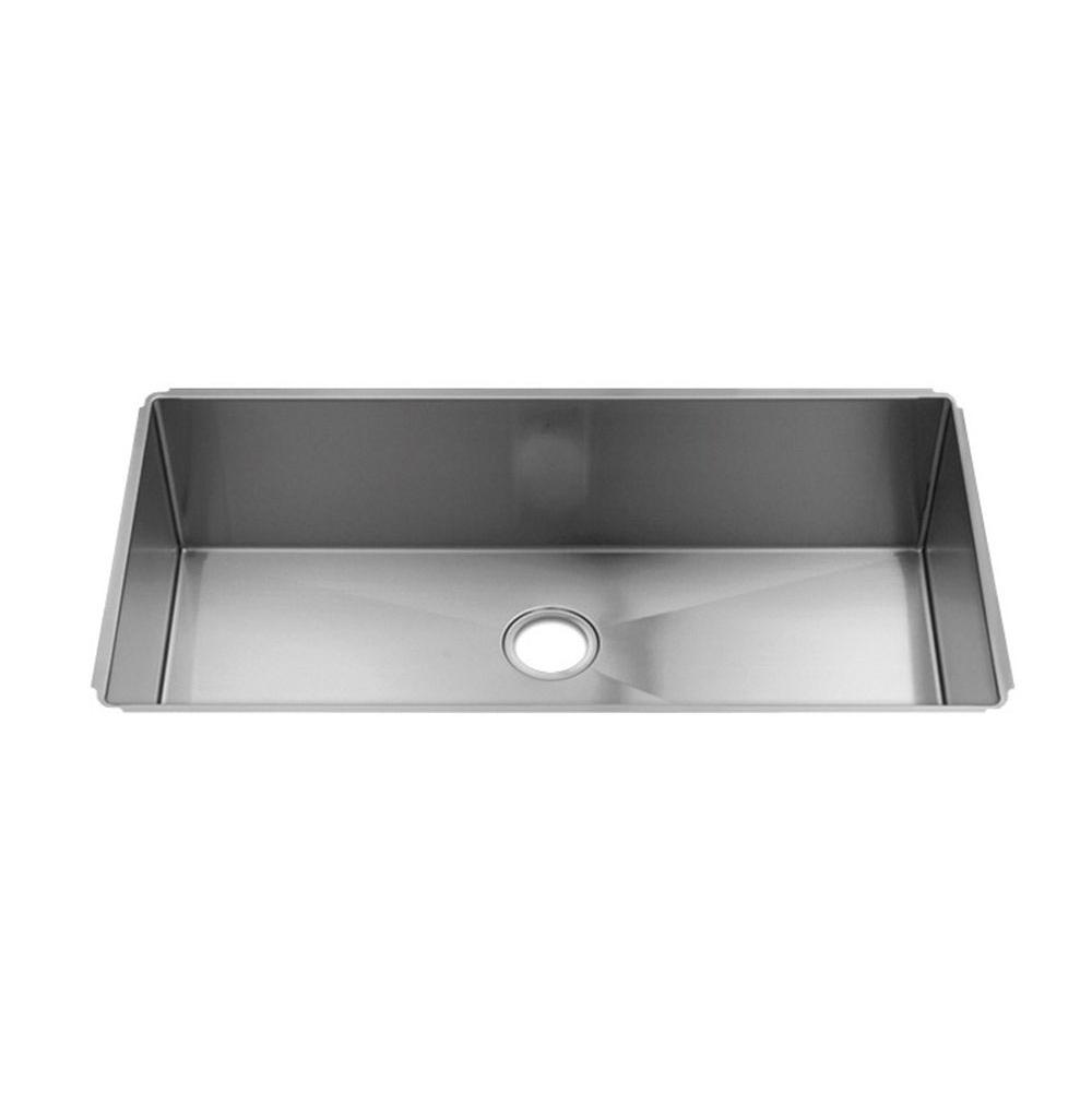 Home Refinements by Julien 003946 J7 Sink Undermount, Single 36X18X10 - Brushed Stainless Steel