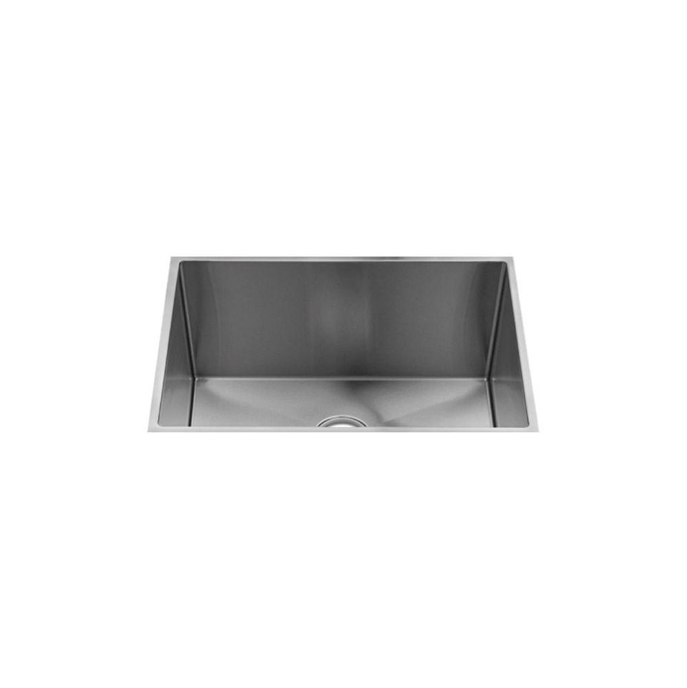 Home Refinements by Julien 003973 J7 Utility Sink Undermount, Single 24X16X12 - Brushed Stainless Steel