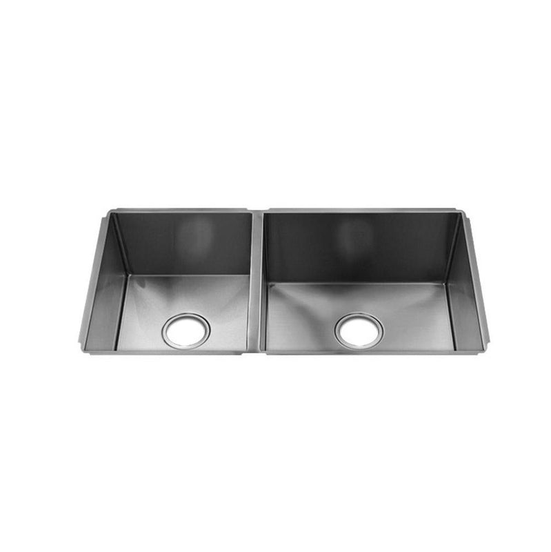 Home Refinements by Julien 003983 J7 Sink Undermount, Double L12X16X8 R18X16X10 - Brushed Stainless Steel