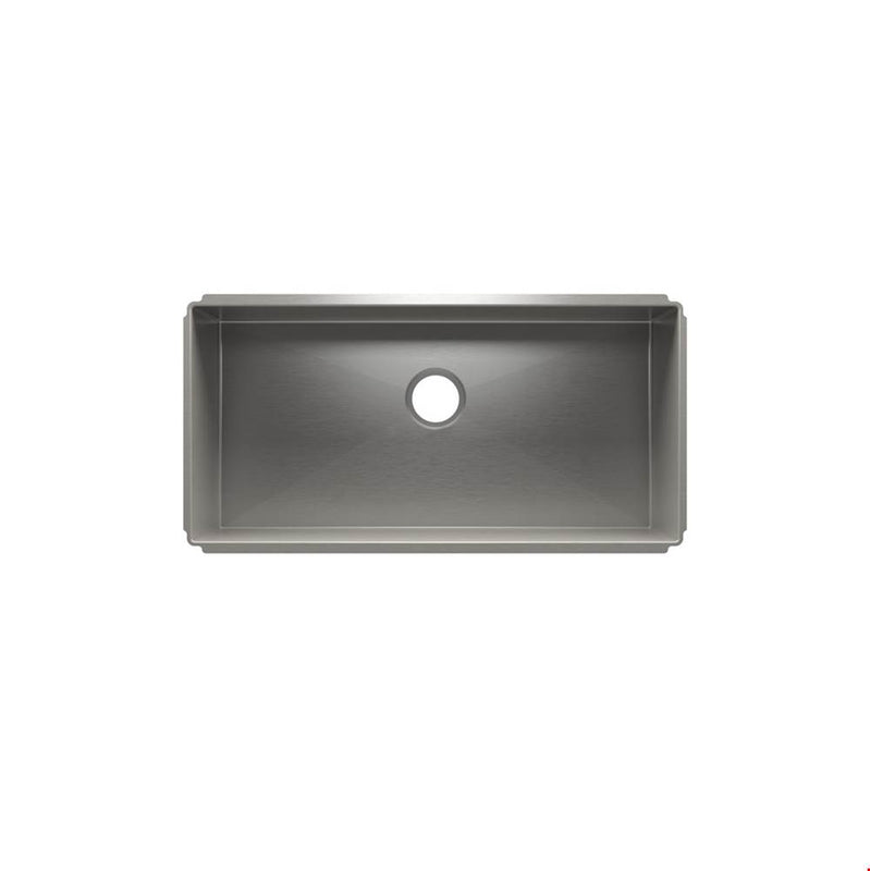 Home Refinements by Julien 003995 J7 Sink Undermount, Single 33X16X8 - Brushed Stainless Steel