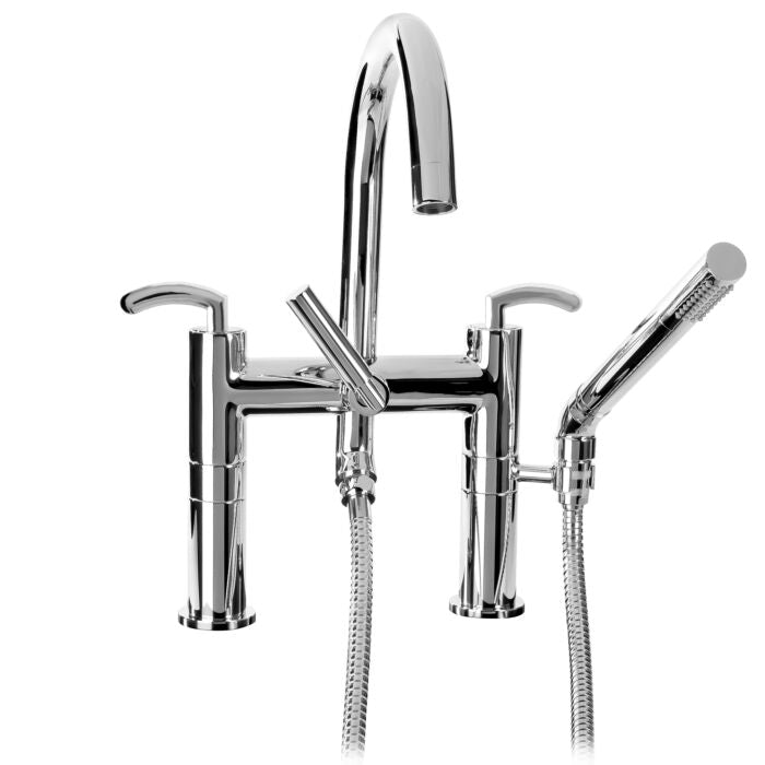 Sigma 1.0092510 Contemporary Deckmount Tub Filler With Handshower Prana - Parent