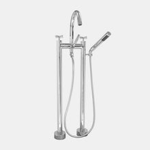 Load image into Gallery viewer, Sigma 1-0048520T Contemporary Floormount Tub Filler With Handshower Trim Nova Ii