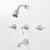 Sigma 1.807933T 3 Valve Tub Shower Set Trim Siena - Parent