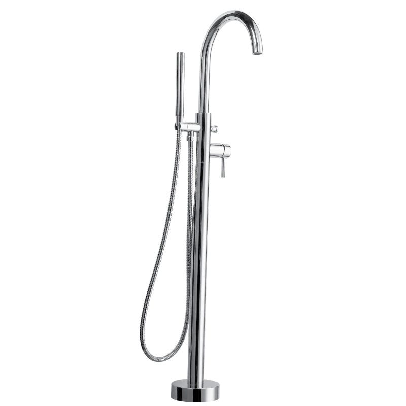 Flusso Serie 100 100.1170 Freestanding Floor Mount Bathtub / Tub Filler With Hand Shower