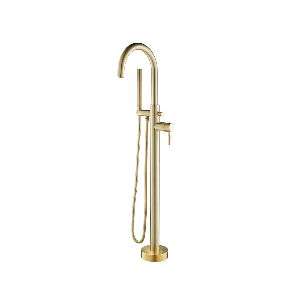 Flusso Serie 100 100.1170 Freestanding Floor Mount Bathtub / Tub Filler With Hand Shower