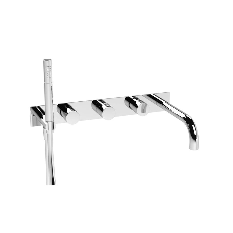 Flusso Serie 100 100.2691 Wall Mount Tub Filler With Hand Shower