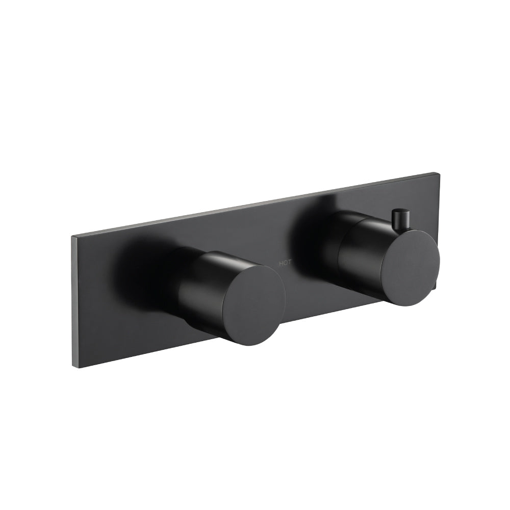 Flusso Serie 100 100.2705 3/4" Horizontal Thermostatic Shower Valve & Trim - 3 Output