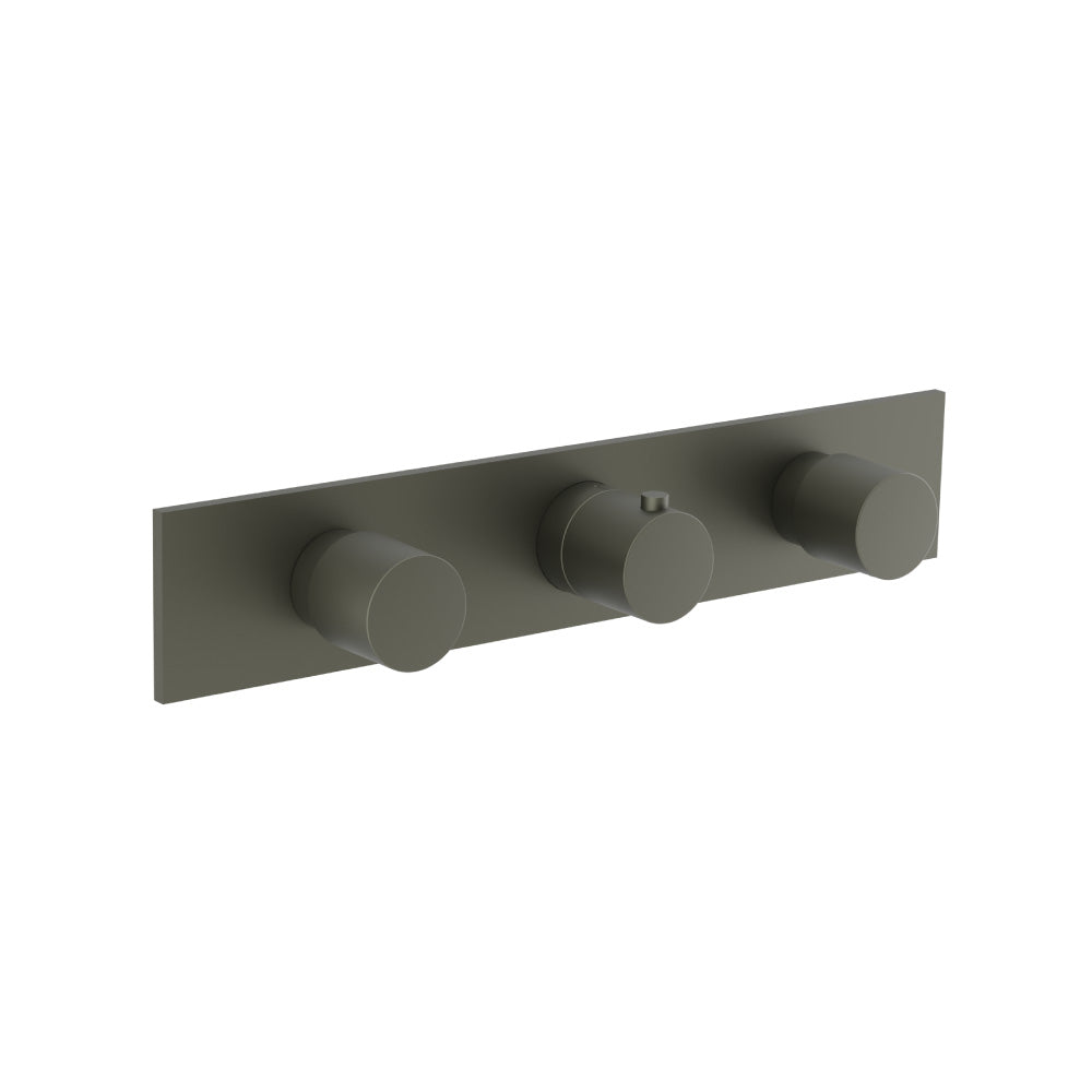 Flusso Serie 100 100.2715 3/4" Horizontal Thermostatic Valve with 2 Volume Controls & Trim