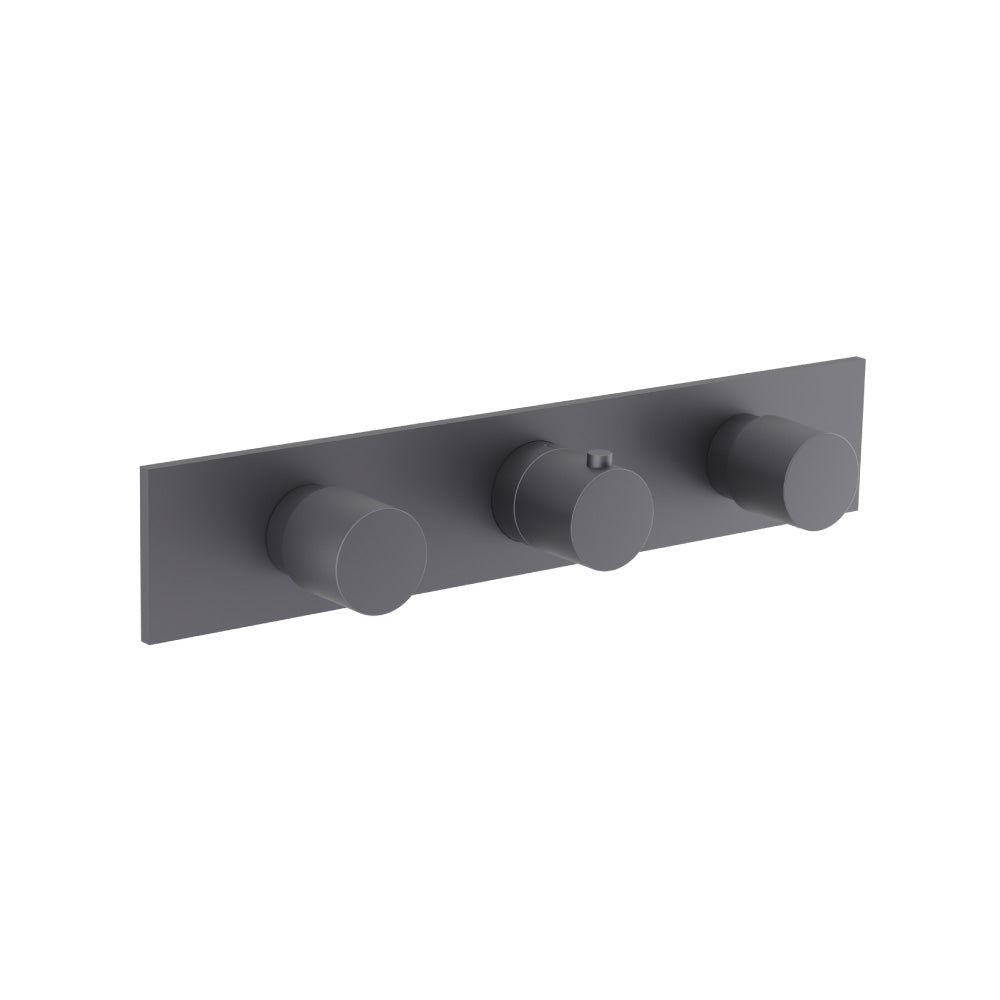 Flusso Serie 100 100.2715 3/4" Horizontal Thermostatic Valve with 2 Volume Controls & Trim