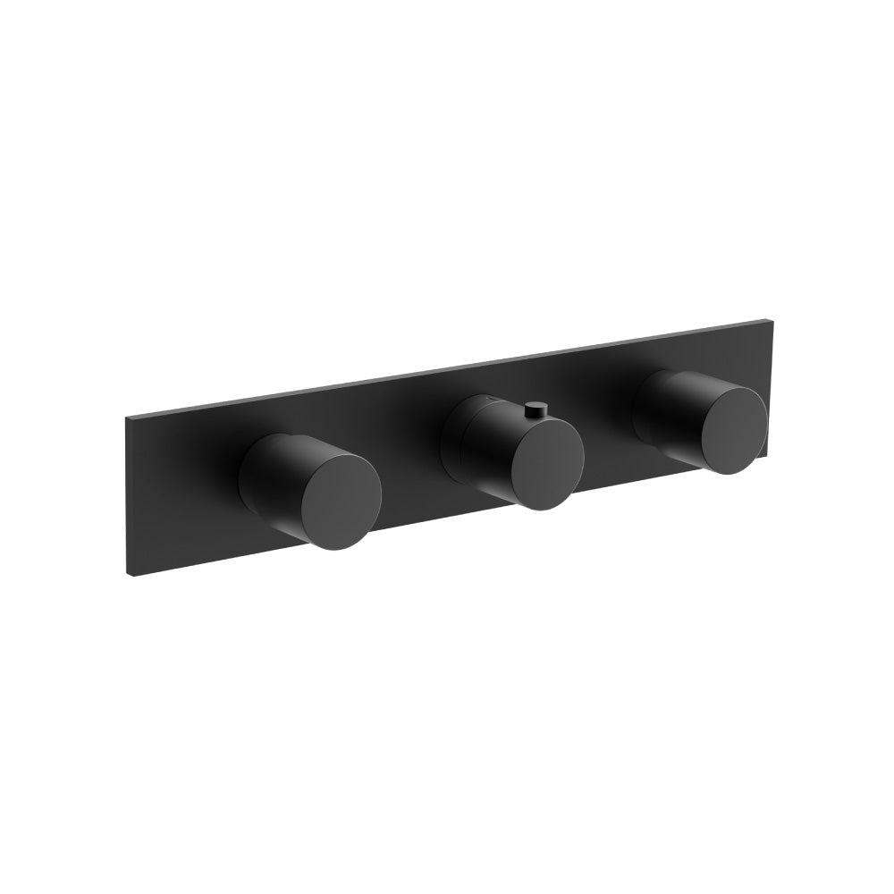 Flusso Serie 100 100.2715 3/4" Horizontal Thermostatic Valve with 2 Volume Controls & Trim