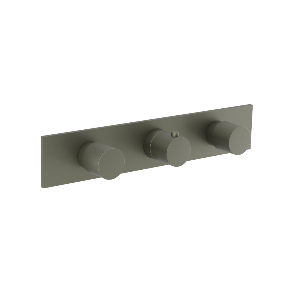 Flusso Serie 100 100.2715 3/4" Horizontal Thermostatic Valve with 2 Volume Controls & Trim