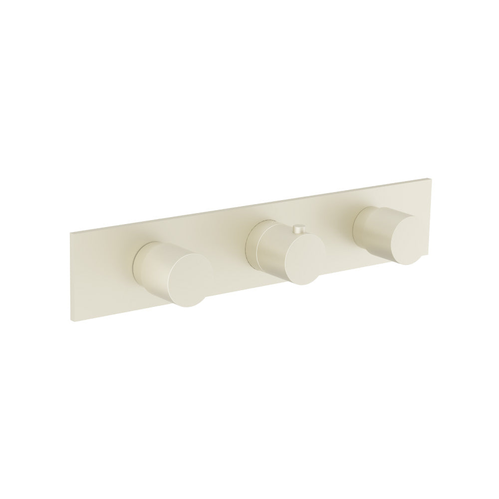 Flusso Serie 100 100.2715 3/4" Horizontal Thermostatic Valve with 2 Volume Controls & Trim