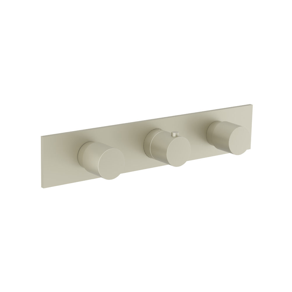 Flusso Serie 100 100.2715 3/4" Horizontal Thermostatic Valve with 2 Volume Controls & Trim