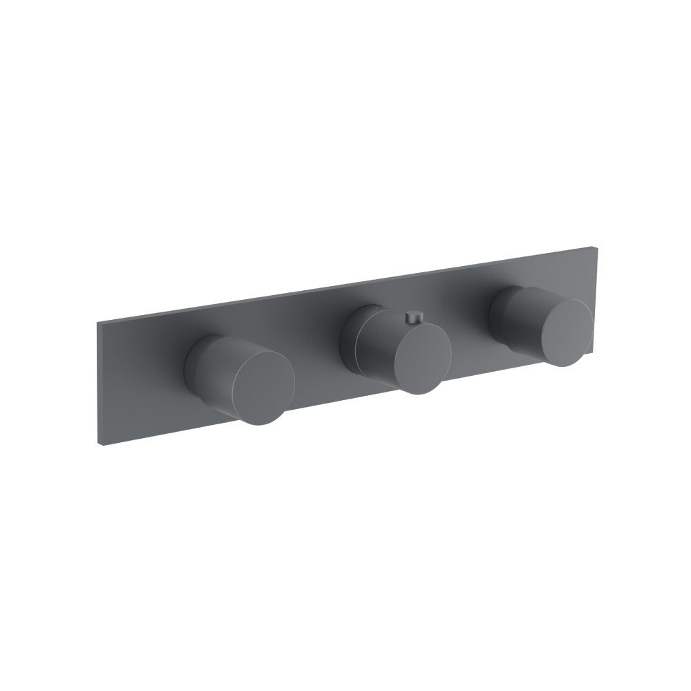 Flusso Serie 100 100.2715 3/4" Horizontal Thermostatic Valve with 2 Volume Controls & Trim