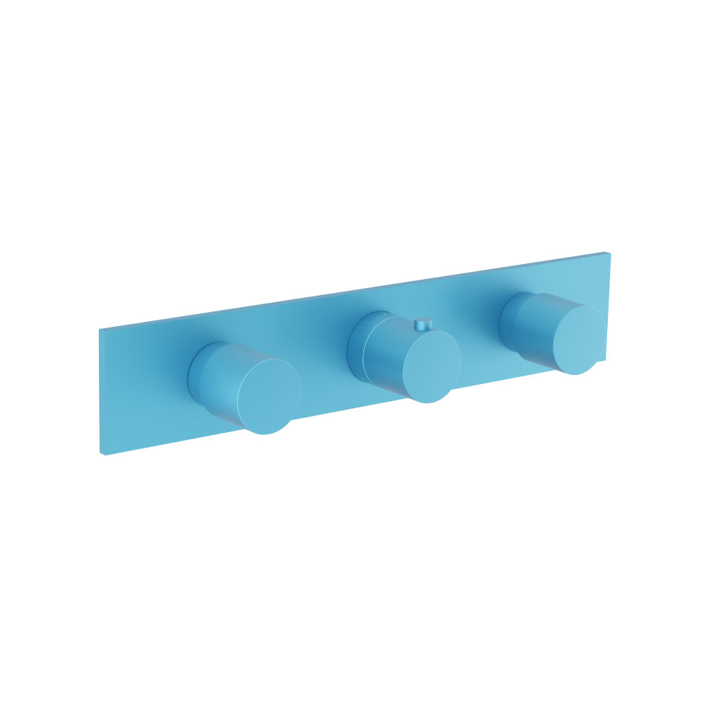 Flusso Serie 100 100.2715 3/4" Horizontal Thermostatic Valve with 2 Volume Controls & Trim