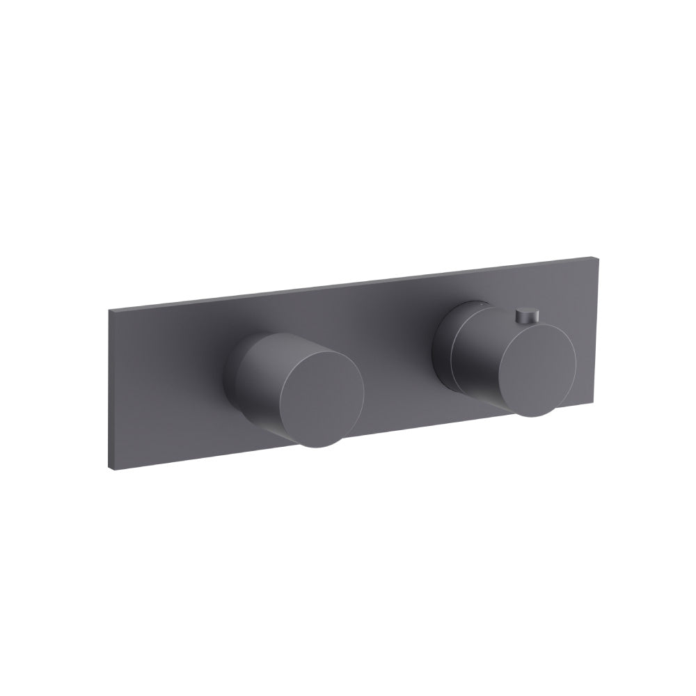 Flusso Serie 100 100.2717 3/4" Horizontal Thermostatic Shower Valve & Trim - 2 Output