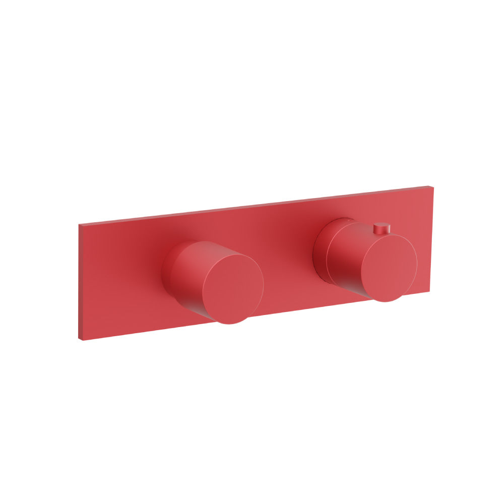 Flusso Serie 100 100.2717 3/4" Horizontal Thermostatic Shower Valve & Trim - 2 Output
