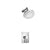 Flusso Serie 100 100.3050 Single Output Shower Set With Brass Shower Head & Arm