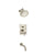 Flusso Serie 100 100.3200 Two Output Shower Set With Shower Head And Tub Spout