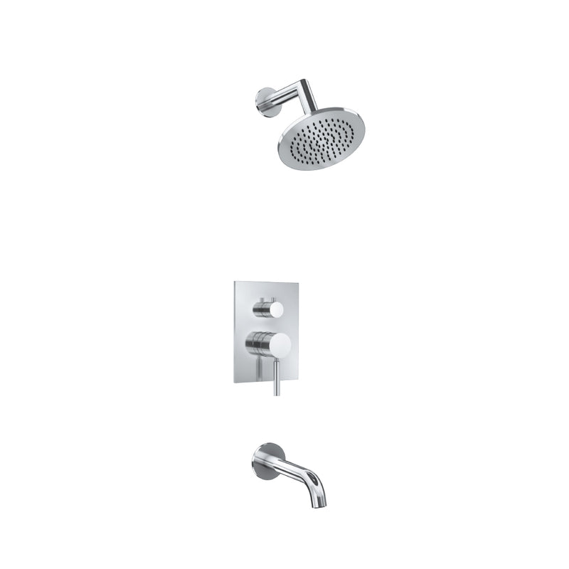 Flusso Serie 100 100.3200 Two Output Shower Set With Shower Head And Tub Spout