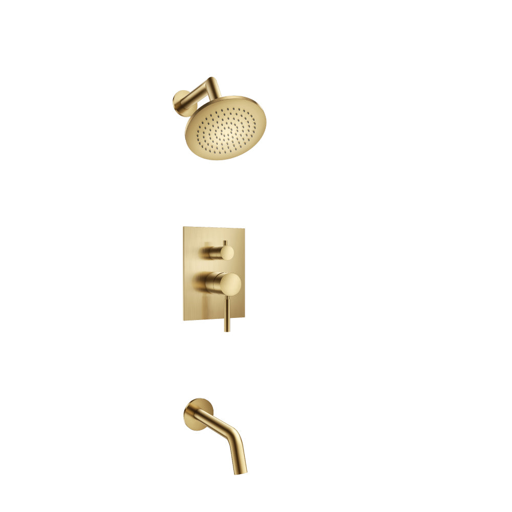 Flusso Serie 100 100.3200 Two Output Shower Set With Shower Head And Tub Spout