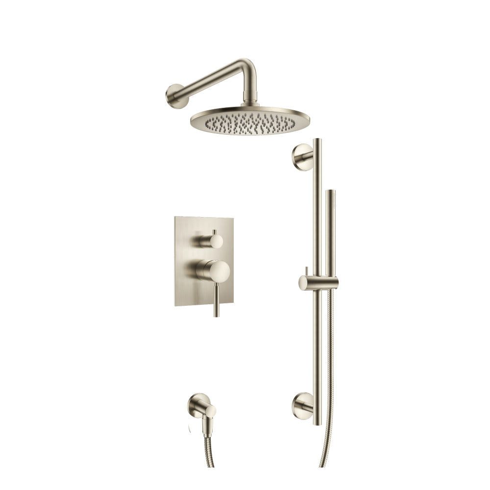Flusso Serie 100 100.3350 Two Output Shower Set With Shower Head, Hand Held And Slide Bar