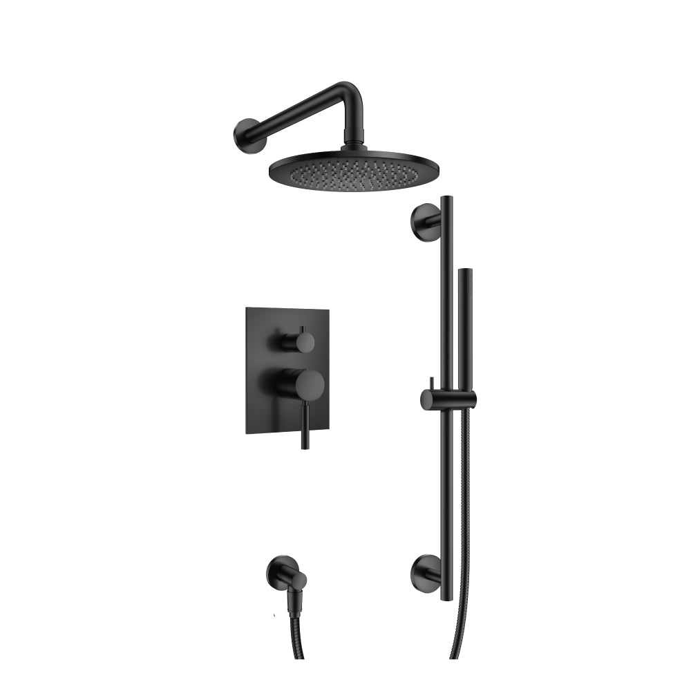 Flusso Serie 100 100.3350 Two Output Shower Set With Shower Head, Hand Held And Slide Bar