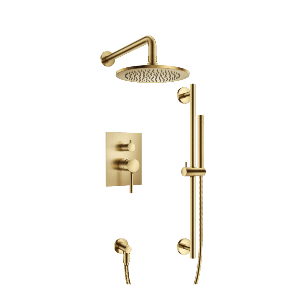 Flusso Serie 100 100.3350 Two Output Shower Set With Shower Head, Hand Held And Slide Bar