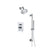 Flusso Serie 100 100.3400 Two Output Shower Set With Shower Head, Hand Held And Slide Bar