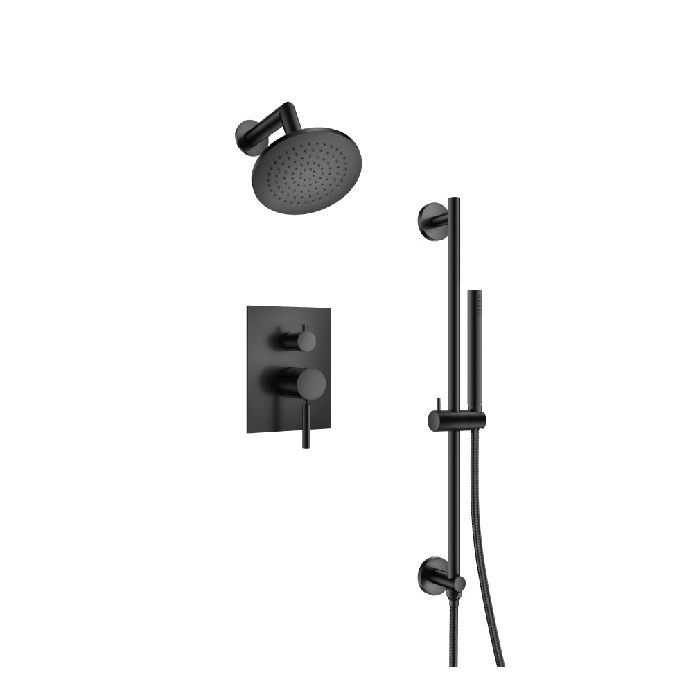Flusso Serie 100 100.3400 Two Output Shower Set With Shower Head, Hand Held And Slide Bar