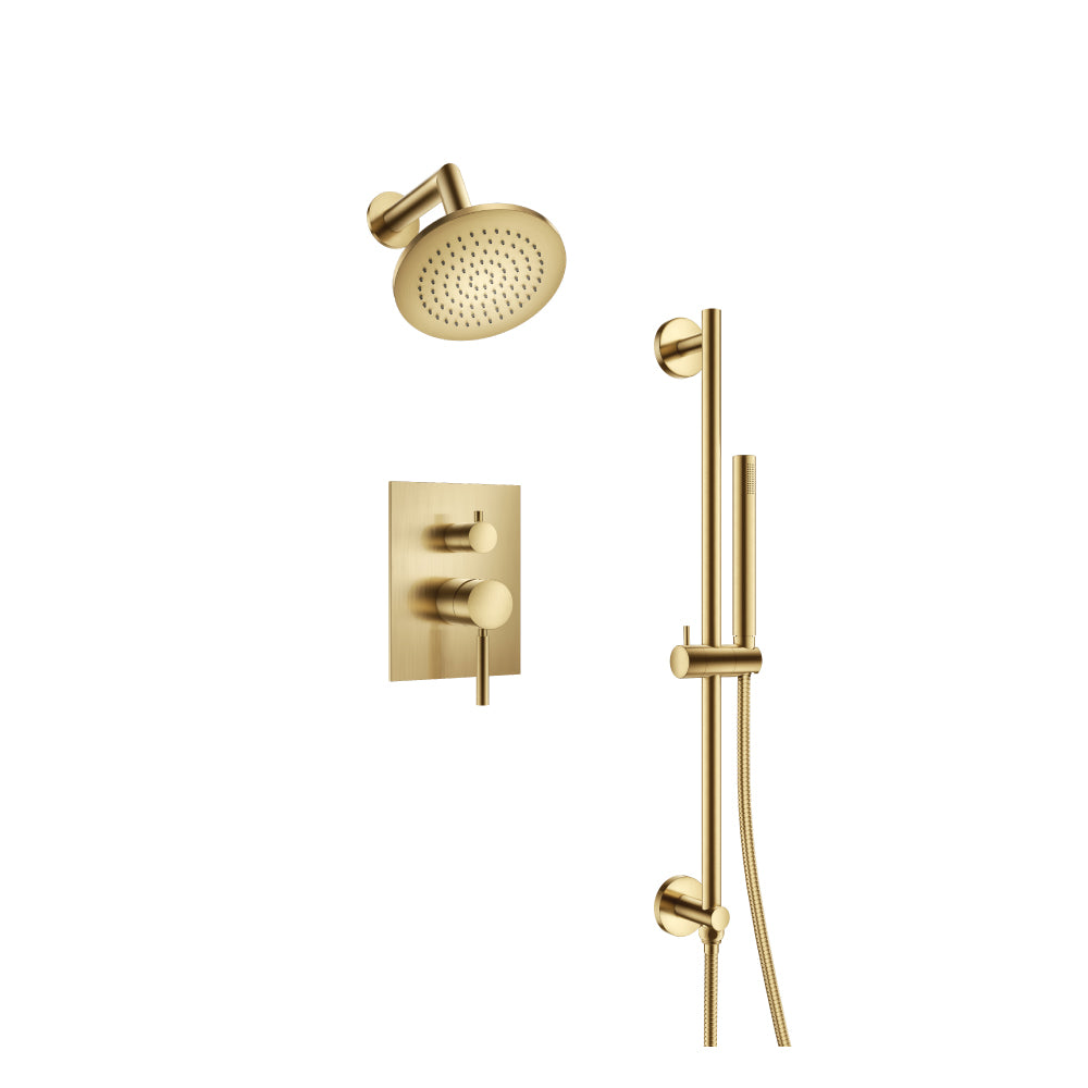 Flusso Serie 100 100.3400 Two Output Shower Set With Shower Head, Hand Held And Slide Bar