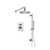 Flusso Serie 100 100.3450 Two Output Shower Set With Shower Head, Hand Held And Slide Bar