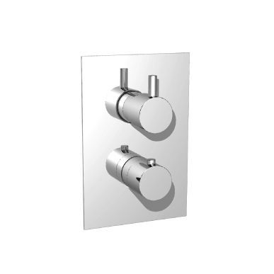 Flusso Serie 100 100.4420 3/4 " Thermostatic Valve & Trim - With 2-Way Diverter - 2 Output