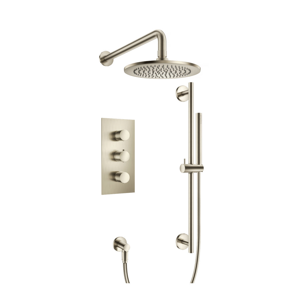 Flusso Serie 100 100.7200 Two Output Shower Set With Shower Head, Hand Held And Slide Bar - Parent