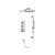 Flusso Serie 100 100.7200 Two Output Shower Set With Shower Head, Hand Held And Slide Bar