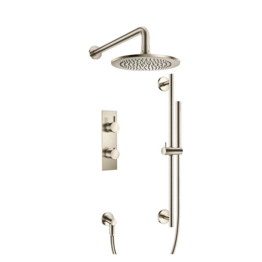 Flusso Serie 100 100.7300 Two Output Shower Set With Shower Head, Hand Held And Slide Bar - Parent