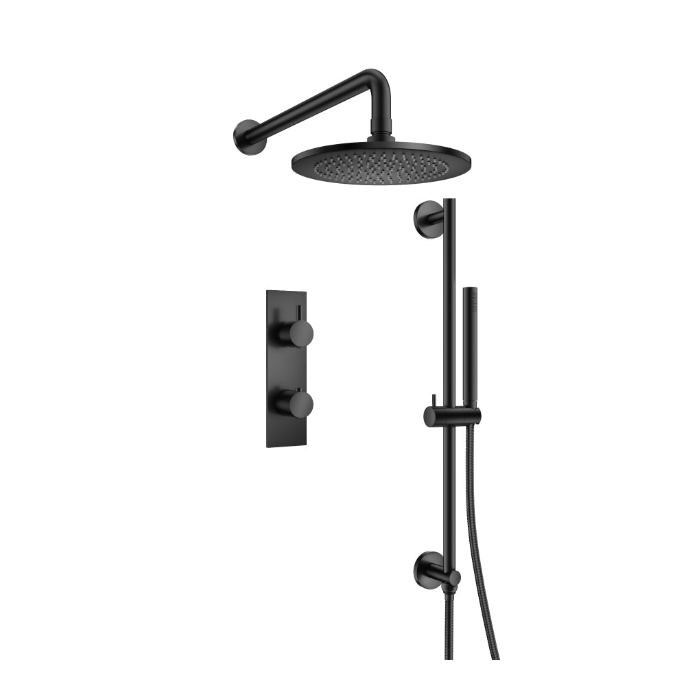 Flusso Serie 100 100.7350 Two Output Shower Set With Shower Head, Hand Held And Slide Bar