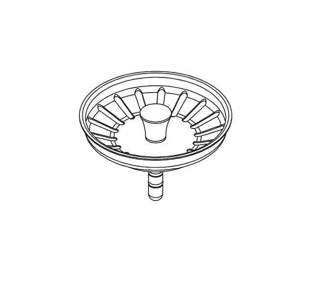 Home Refinements by Julien 100132 Basket For Drain 100080  - Brushed Nickel