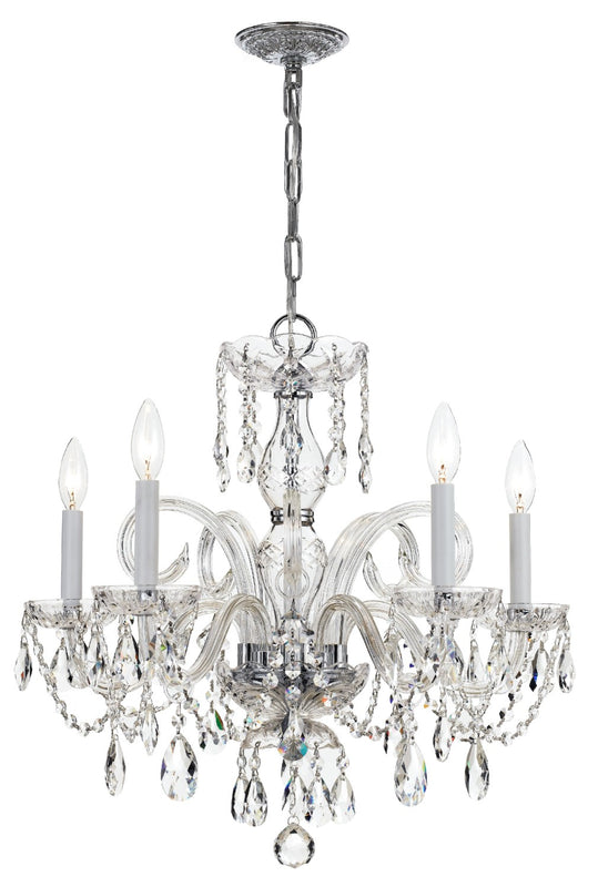 Crystorama 1005-CL-S Traditional Crystal 5 Light Swarovski Strass Crystal Chandelier - Parent