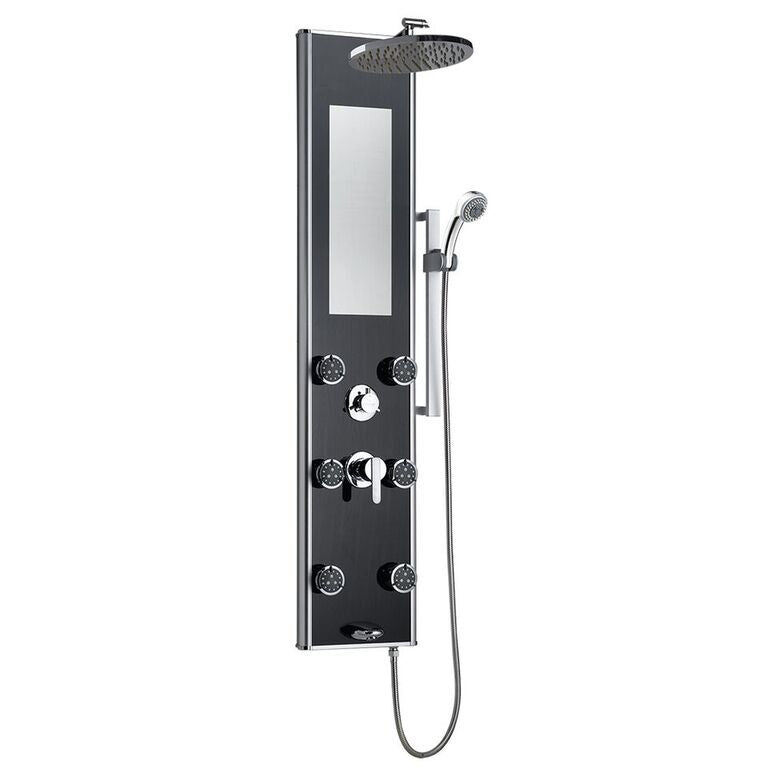 Pulse 1022-B Leilani ShowerSpa Stainless Steel Shower Panel Black Chrome