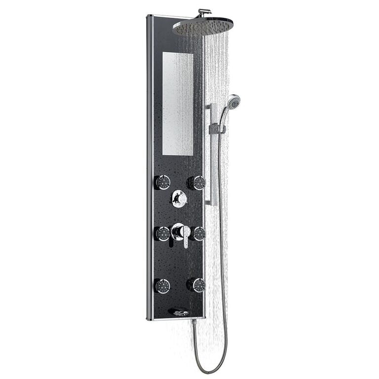 Pulse 1022-B Leilani ShowerSpa Stainless Steel Shower Panel Black Chrome