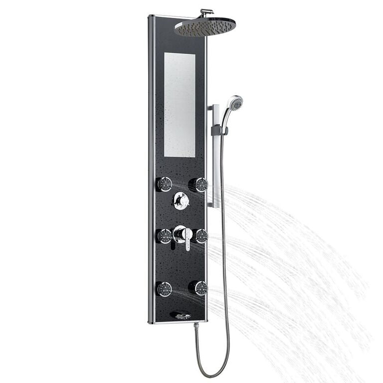 Pulse 1022-B Leilani ShowerSpa Stainless Steel Shower Panel Black Chrome