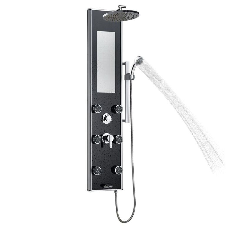 Pulse 1022-B Leilani ShowerSpa Stainless Steel Shower Panel Black Chrome