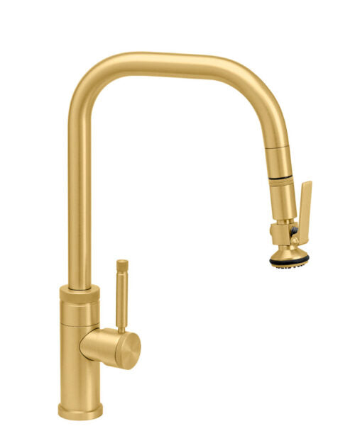 Waterstone 10270 Fulton Industrial Pulldown Faucet - Angled Spout - Lever Spray