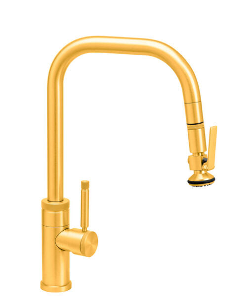 Waterstone 10270 Fulton Industrial Pulldown Faucet - Angled Spout - Lever Spray