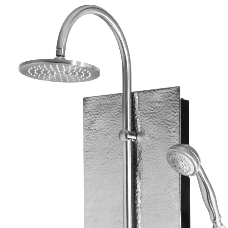 Pulse 1027 Vaquero ShowerSpa Nickel Plated Copper Shower Panel Silver Brushed Nickel