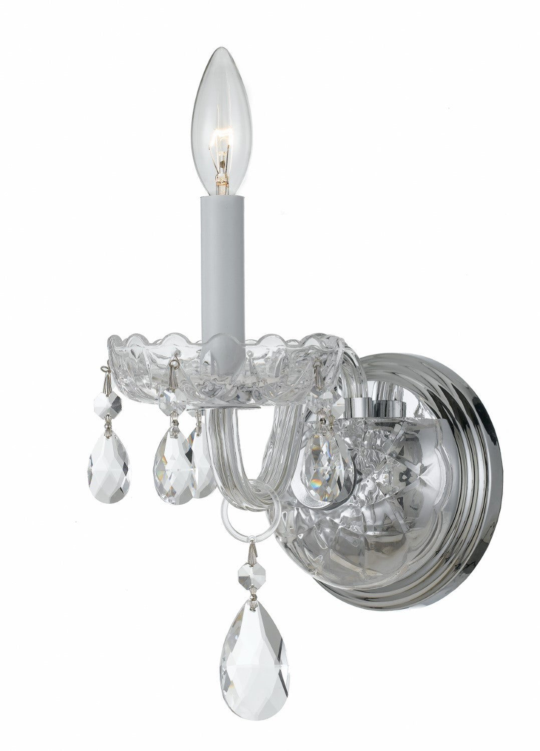 Crystorama 1031-CL-MWP Traditional Crystal 1 Light Hand Cut Crystal Wall Mount - Parent