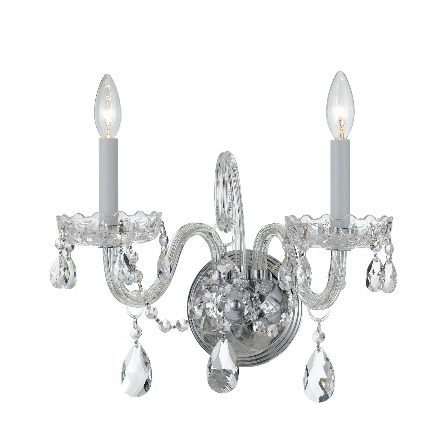 Crystorama 1032-CL-S Traditional Crystal 2 Light Swarovski Strass Crystal Wall Mount - Parent